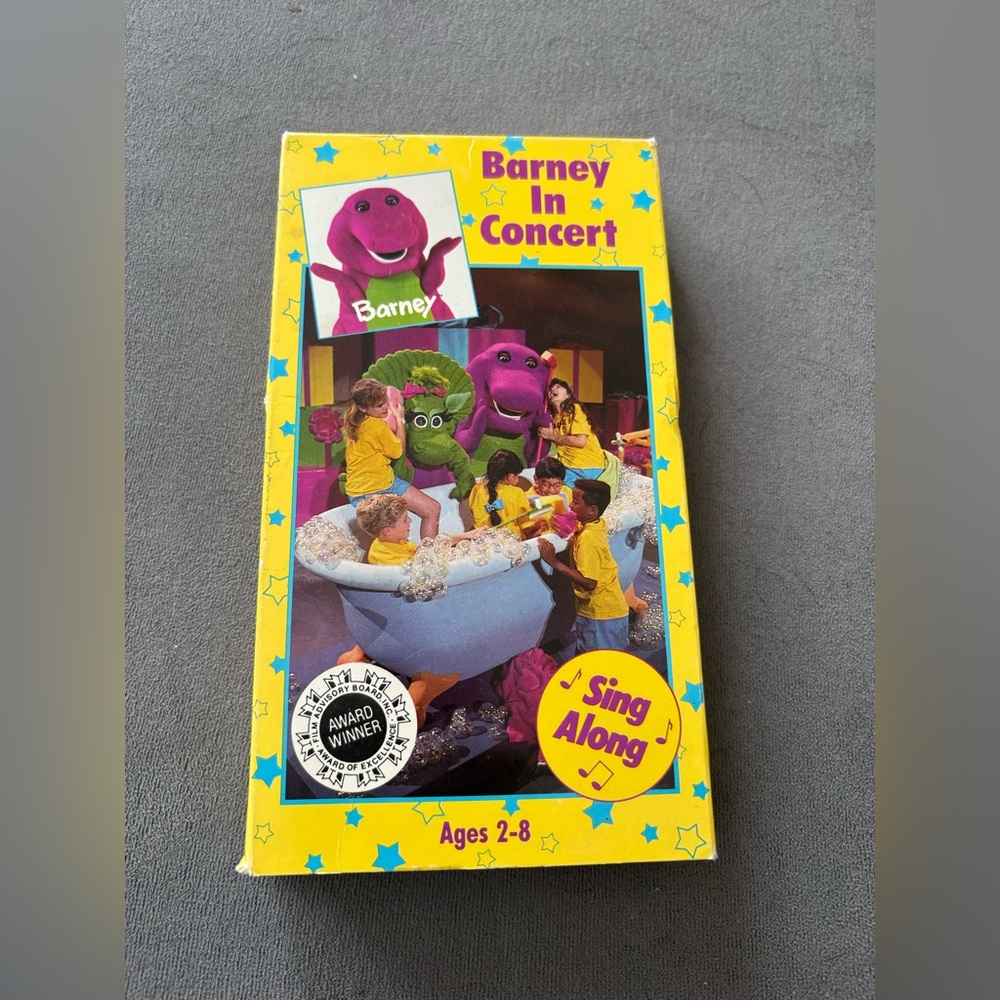 Barney & Friends Barney In Concert VHS 1991 Tape Sing Along Kids Cartoon Film